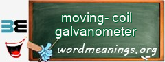 WordMeaning blackboard for moving-coil galvanometer